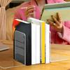 Set of 2 Acrylic Book Holders - Desktop Book Organizer - Book Display Shelf for Office, Home, And Bookstore