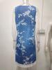 Women's Loose-Fit Digital Print Faux Denim Two-Piece Dress