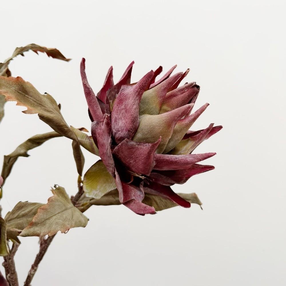 Floral Display Artificial Emperor Protea Flowers Large Faux Thistle Flowers  Wedding Decoration