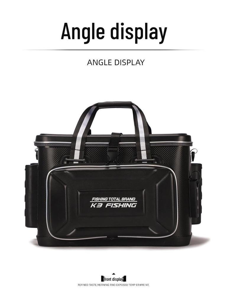 Thickened Multi-Functional Fishing Bucket & Seatable Tackle Box with Hard Shell, Full Set for Live Fish & Lure Fishing Gear