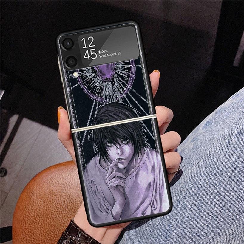 N-Note D-Death L Lawliet Phone Case For Samsung Z Flip 7 6 5 4 3 Galaxy ZFlip7 ZFlip6 ZFlip5 ZFlip4 ZFlip3 5G Print Cover