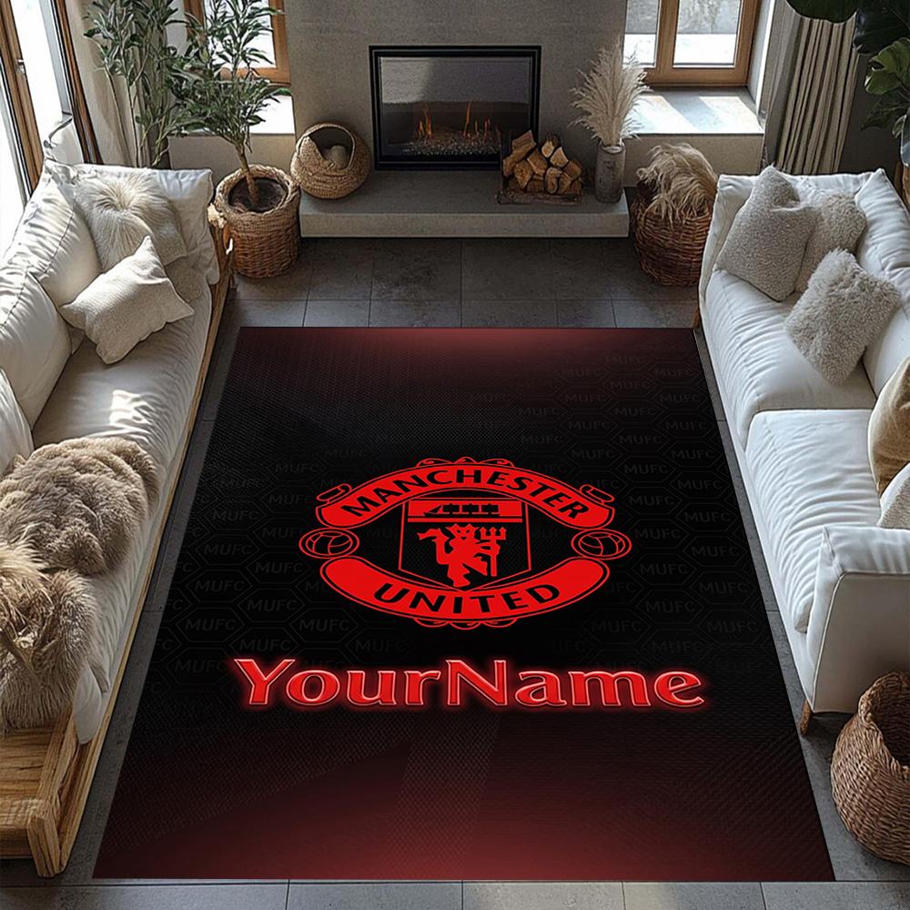 Manchester Customize Text Area Rug Suitable for Foyer Hallway Outdoor Dining Room Anti-slip Rug Office home decor Perfect Birthday/Christmas Gift Idea