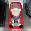 Christmas Toilet Seat Cover Festive Santa Face Decorative Toilet Seat Cover for Home Hotel and Holiday Bathroom Decor Ornaments
