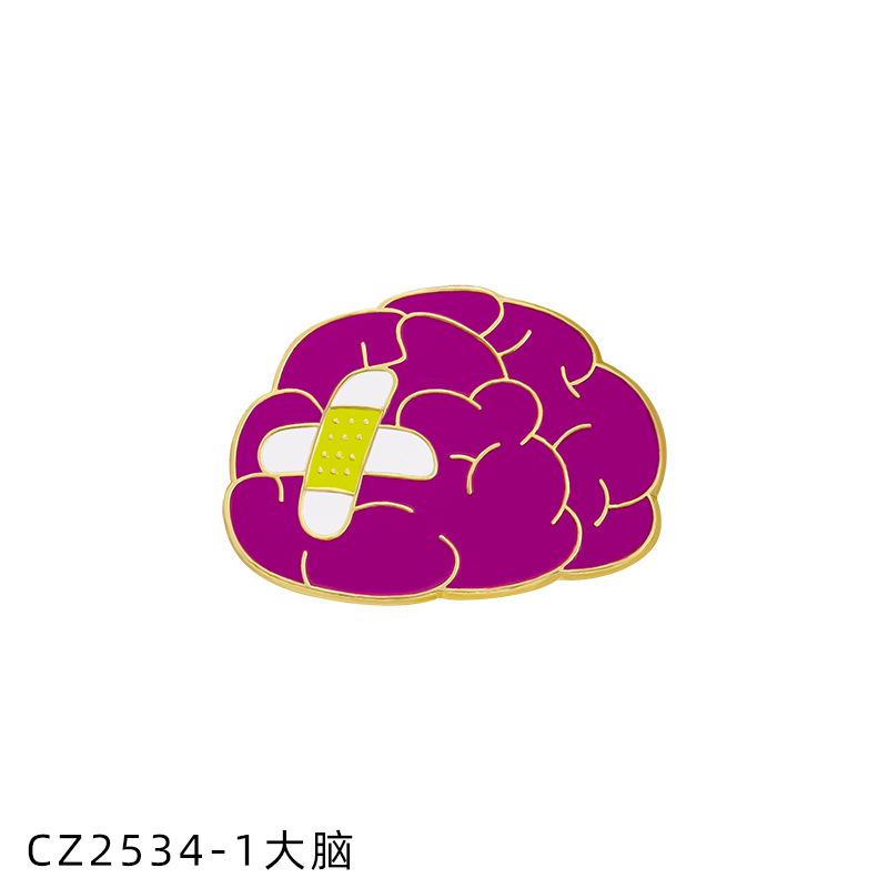 Новая медицинская серия, Брошь из сплава, Мозг, Стетоскоп, Доктор, Медсестра, Значок, Креативный медицинский металлический значок