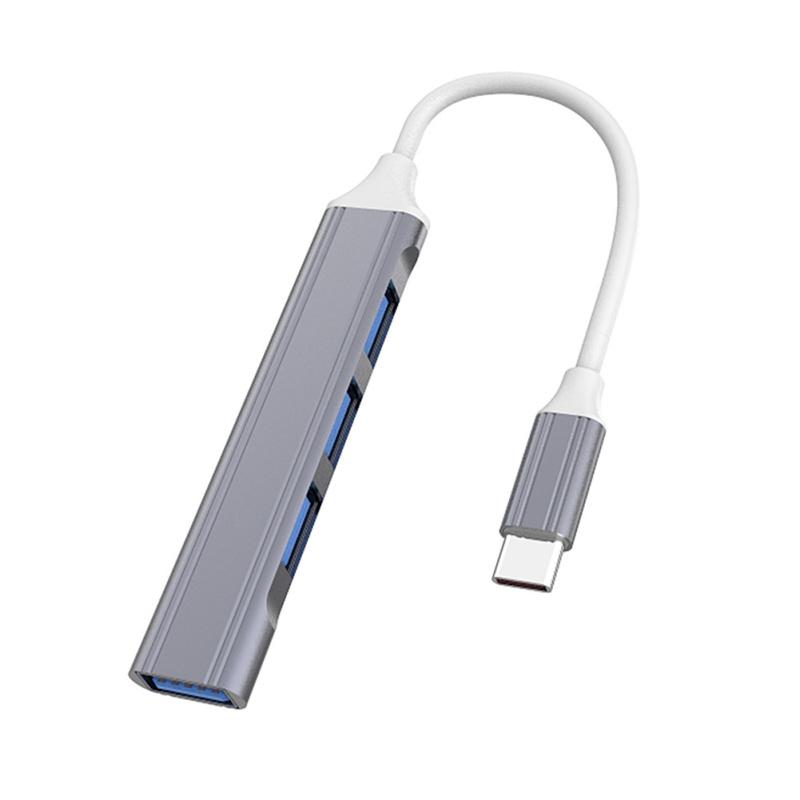 High-speed Type-c Usb C Hub 4-port Multi Splitter Adapter Otg Compatible For Lenovo Huawei Xiaomi
