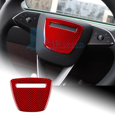 Real Soft Carbon Fiber Interior Trim Sticker For Tesla Model 3 Highland 2025 Car Steering Wheel Reading Audio Panel Accessories