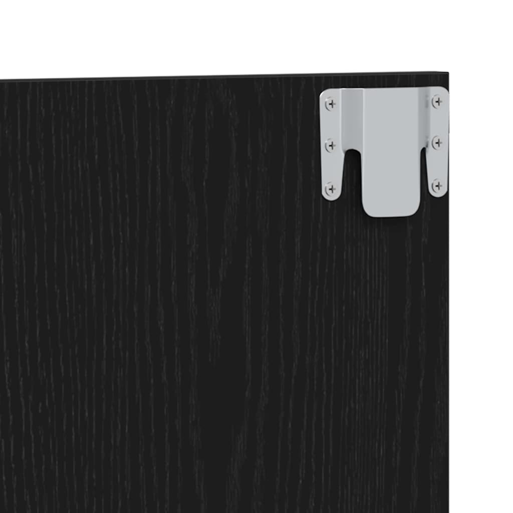 Headboard In Black Oak Look 160 X 1.5 X 80.5 Cm