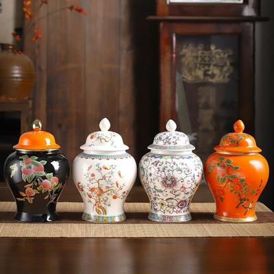 Ceramic Candy Box Blue and White Porcelain Tea Jar  Vintage Moisture Proof Candy Nuts Storage Box Decorative Vase General Jar