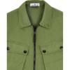 Stone Island Compass Patch Zip up Shirt Green Men Outerwear 771510910-V0058