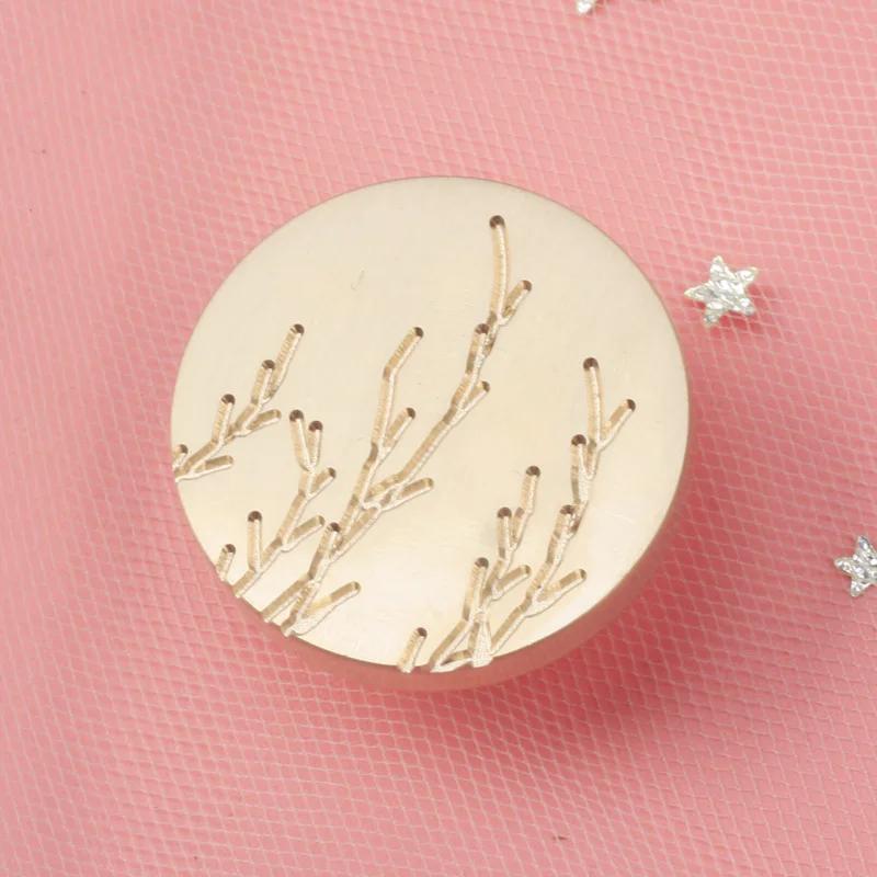 Creative Plant Flower Love Theme Fire Lacquer Seal DIY Handmade Stamp Head for Hand Account Envelope Craft Decoration