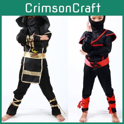 Authentisches Japanisches Krieger Jungen Kinder Ninja Assassine Kostüm für Partys