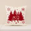 45x45cm Christmas Pillow Covers Set of 4,Winter Decorative Pillow Case, Merry Christmas Tree Cushion for Home Sofa Xmas Decor