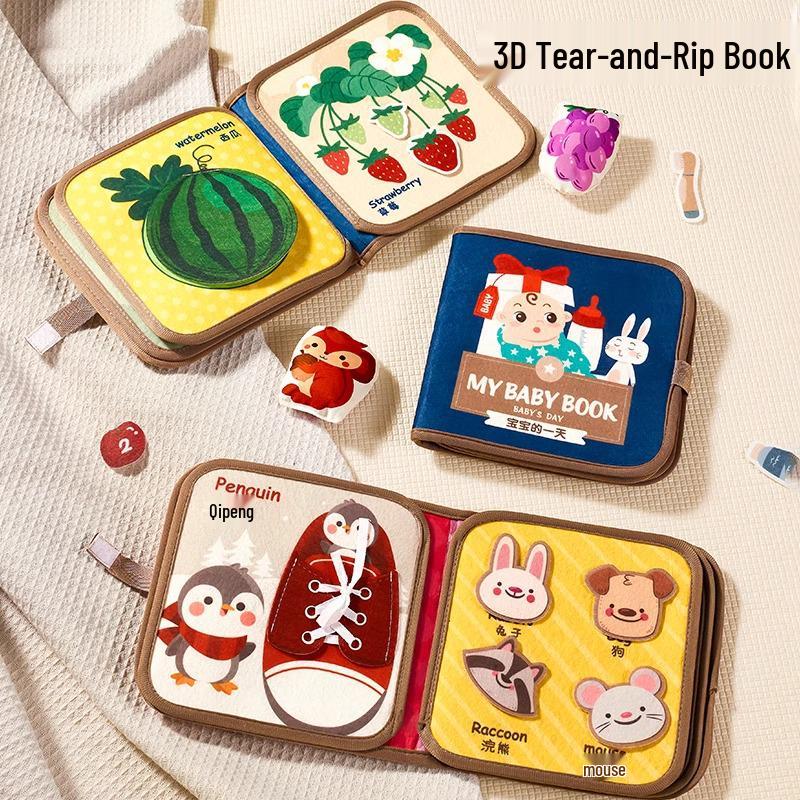 Baby Tear-Resistant Cloth Book: Early Learning & Quiet Activity Toy