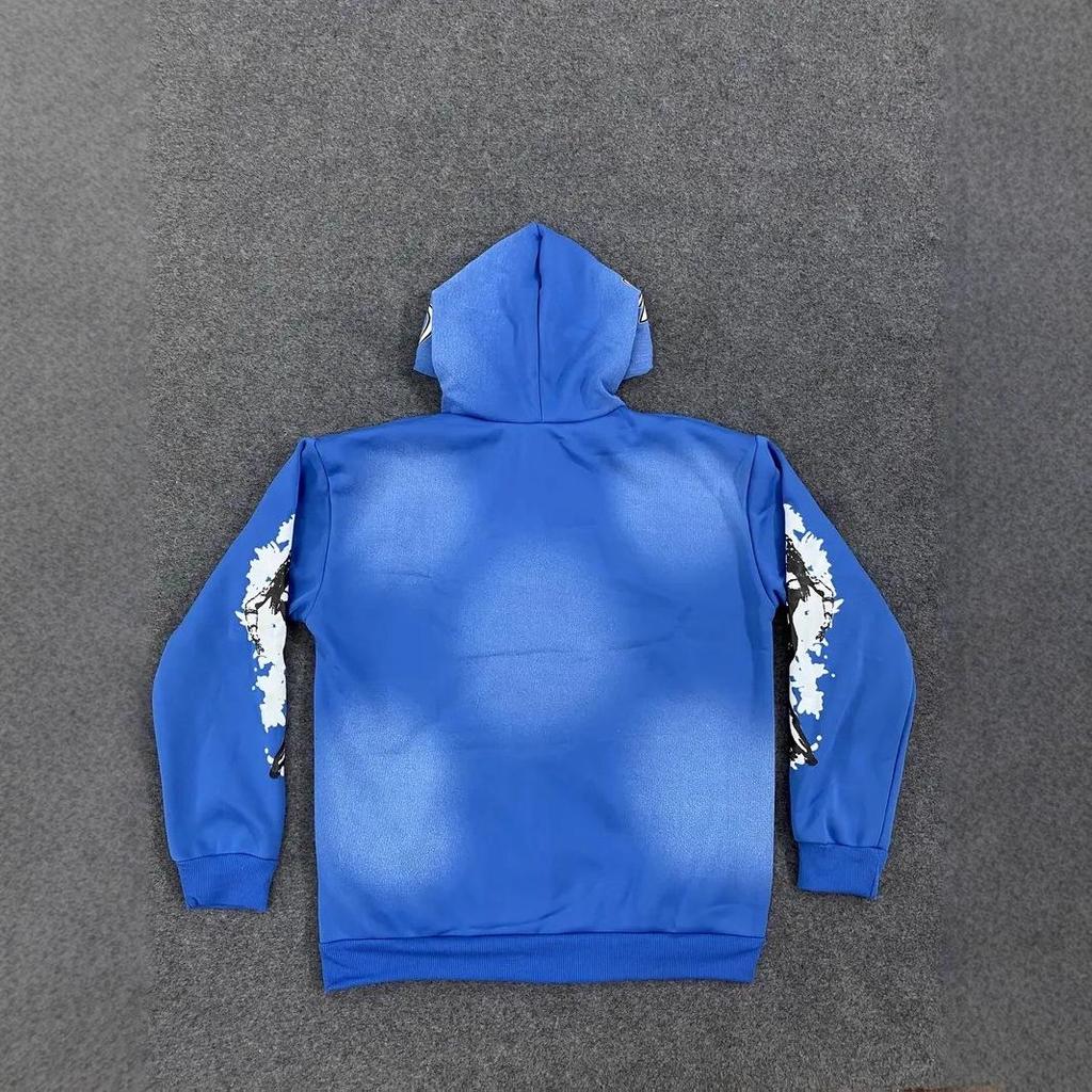 Unisex Trendy Street Style Letter Print Zip-Up Hoodie