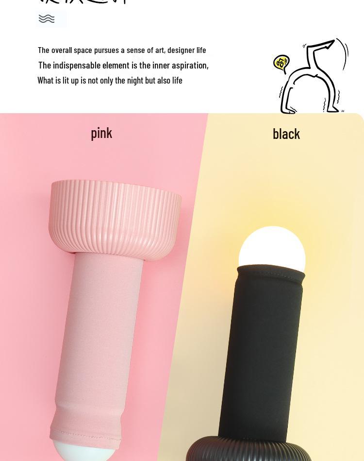 Hand-Pulled Night Light: Creative Bedside Lamp for Bedroom Atmosphere, Sleep Aid, and Fun Desktop Gift