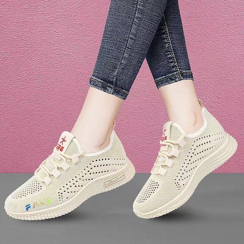 Summer New Trendy Sports Versatile Casual Women's Shoes Lightweight Mesh Shoes Summer Running Shoes Breathable Travel Shoes