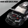 1:32 Scale MITSUBISHI EVO PAJERO Toy Car Model Alloy Diecast Rubber Tires Doors Opened Models Vehicles Gifts for Children