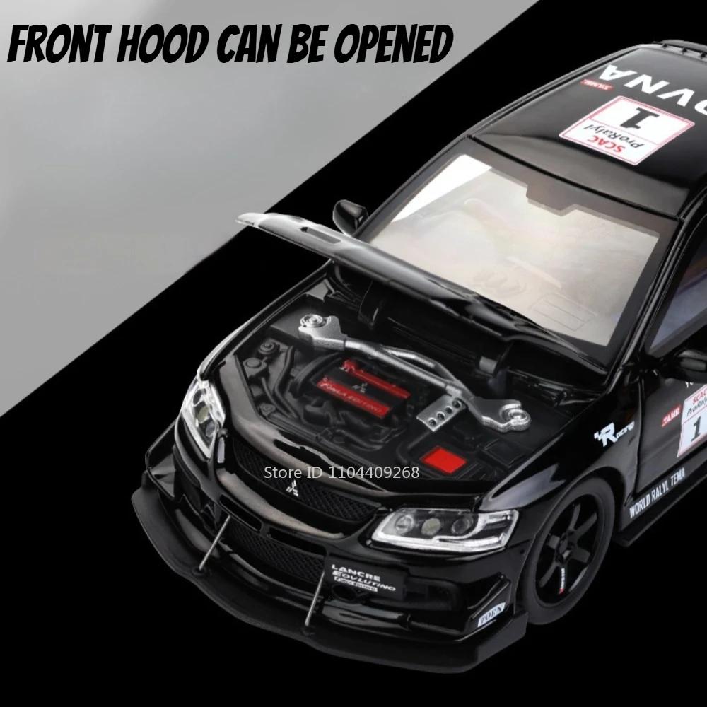 1:32 Scale MITSUBISHI EVO PAJERO Toy Car Model Alloy Diecast Rubber Tires Doors Opened Models Vehicles Gifts for Children