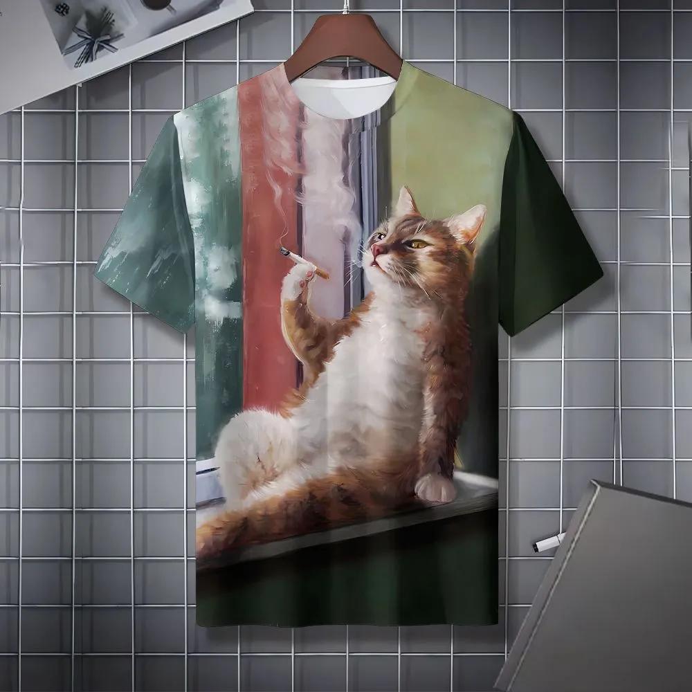 Printed Fashion Crew Neck Short Sleeve Top Casual Comfort T-Shirt Men's