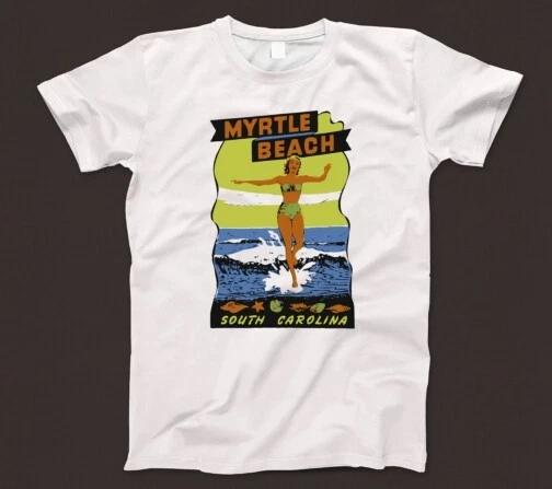 Футболка Myrtle Beach 558 Южная Каролина Постер Чарльстон Колумбия Хилтон-Хед M