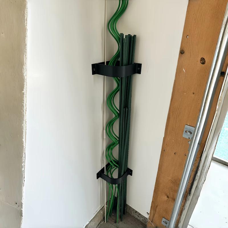 Corner Tool Storage Rack Wall Mounted Drilling Pole Organizer Heavy Duty for Garage Workshop Garden Tool Storage Solution