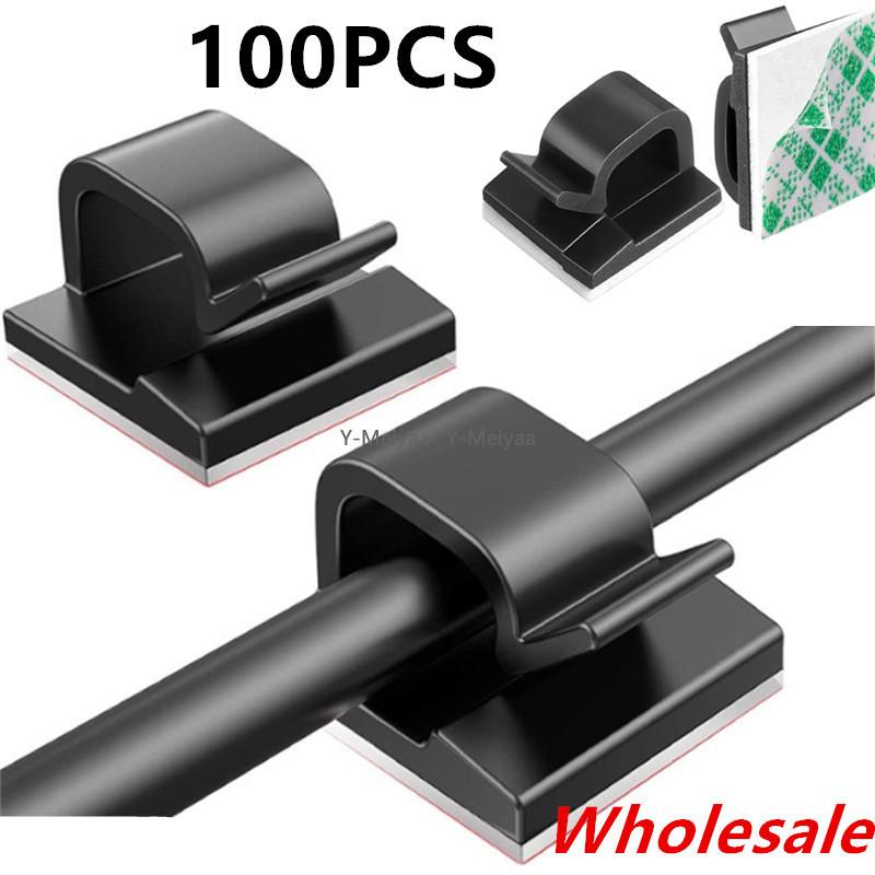 10/20/50/100PC Cable Clips For Car Dash Camera Dashboard Cable Clip Organizer USB Line Cars Phone Charger Cord Holder Manager