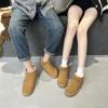 2024 Women's Genuine Leather Snow Boots: Short, Warm Bread Style Cotton Footwear with Plus Velvet