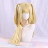 MisaMisa Cosplay Wig Long Golden Yellow Women Misa Amane Anime Cosplay Wig Heat Resistant Synthetic Hair + Wig Cap