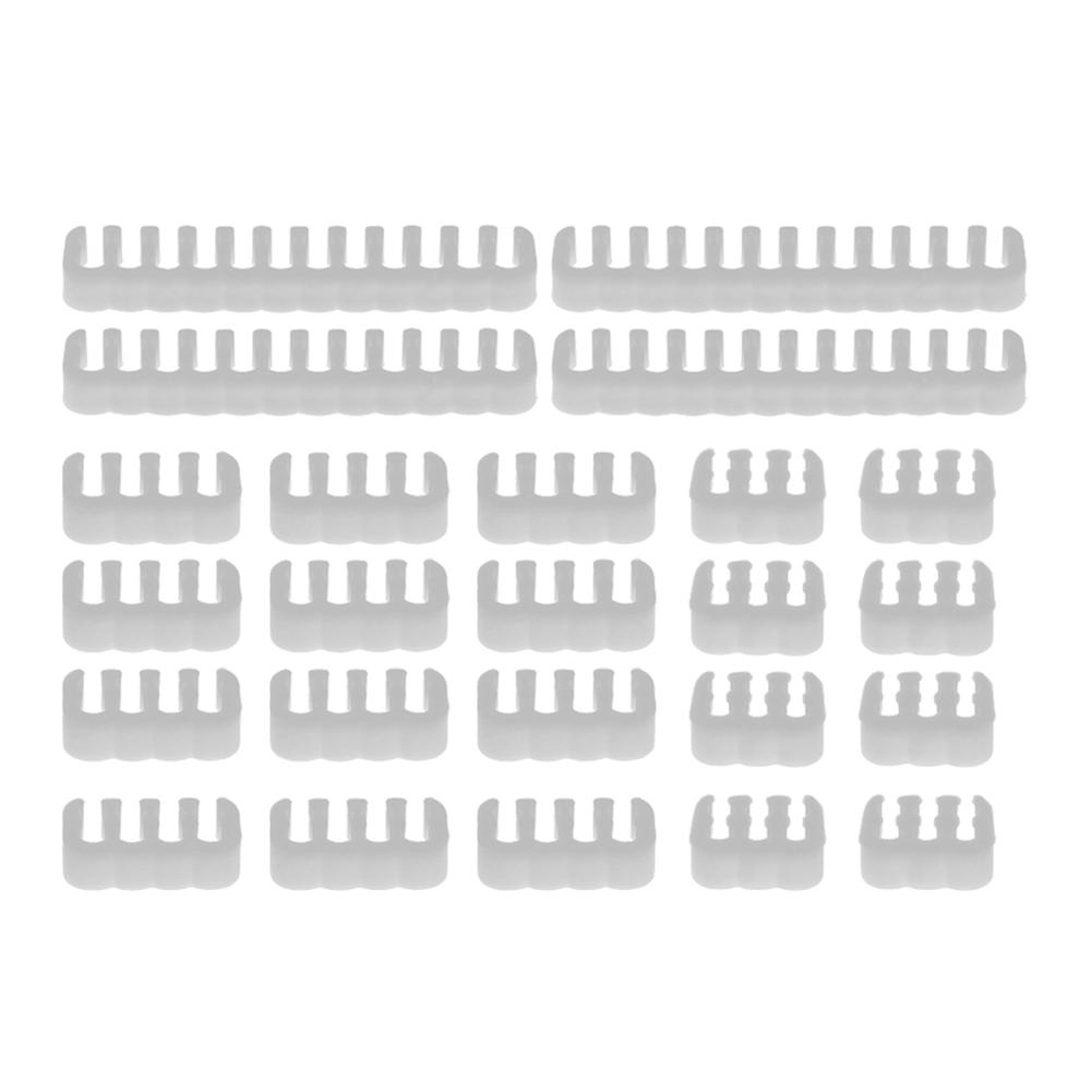 24pcs Cable Comb Organizer Acrylic for 3.0-3.6mm PC Power Cables Wiring 6/8/24 Pin Computer Cable Manager Clamp Clips