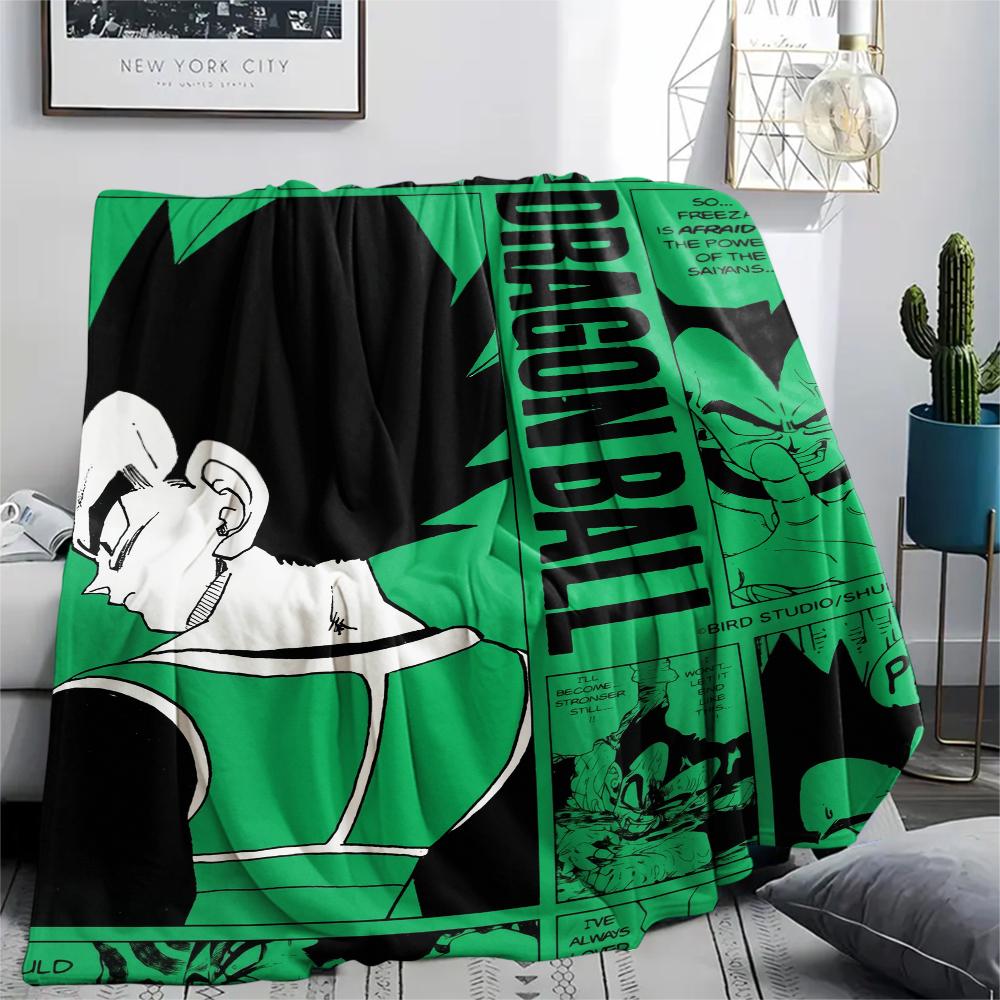 

Dragon Ball Vegeta pattern Flannel Blanket, High quality Comfortable for All Seasons, Home Decor, Warmth and Comfort, Perfect for Gifts. 80cm x 120cm