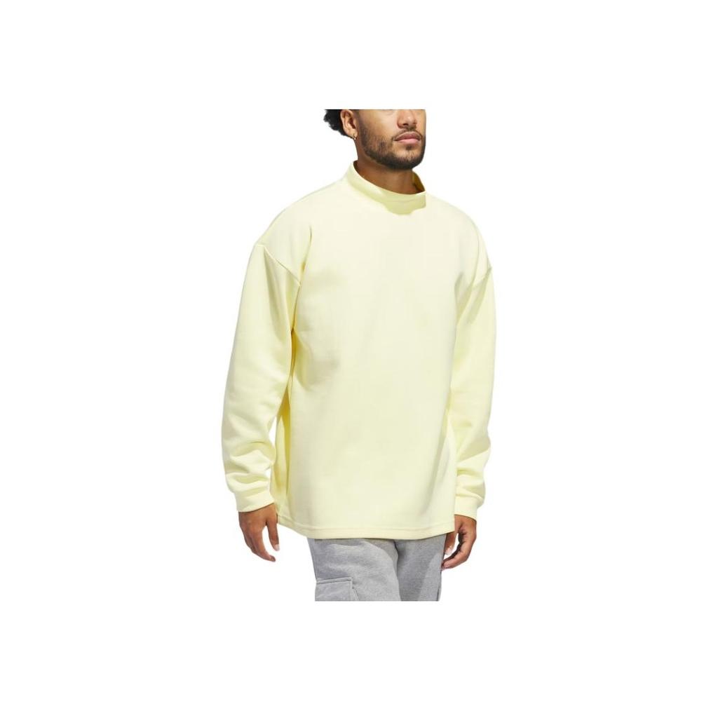 Adidas Originals Mock FW24 Basketball Solid Color Casual Brand Logo Pullover Long Sleeve Sweatshirt Unisex Sweatshirt Yellow IY7380