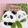 Chaveiro Adorável de Panda de Pelúcia Brinquedo Macio Animal Fofo Boneco Pendurado Acessório de Presente