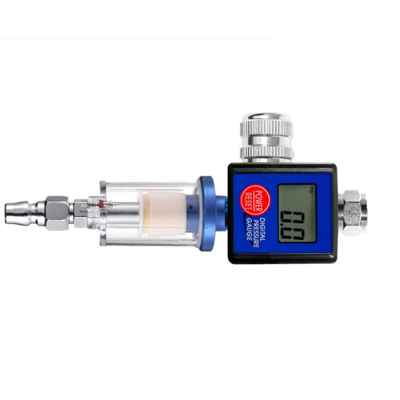

Digital Spray Gun With Air Pressure Regulator, Water Separator And 1/4 Filter