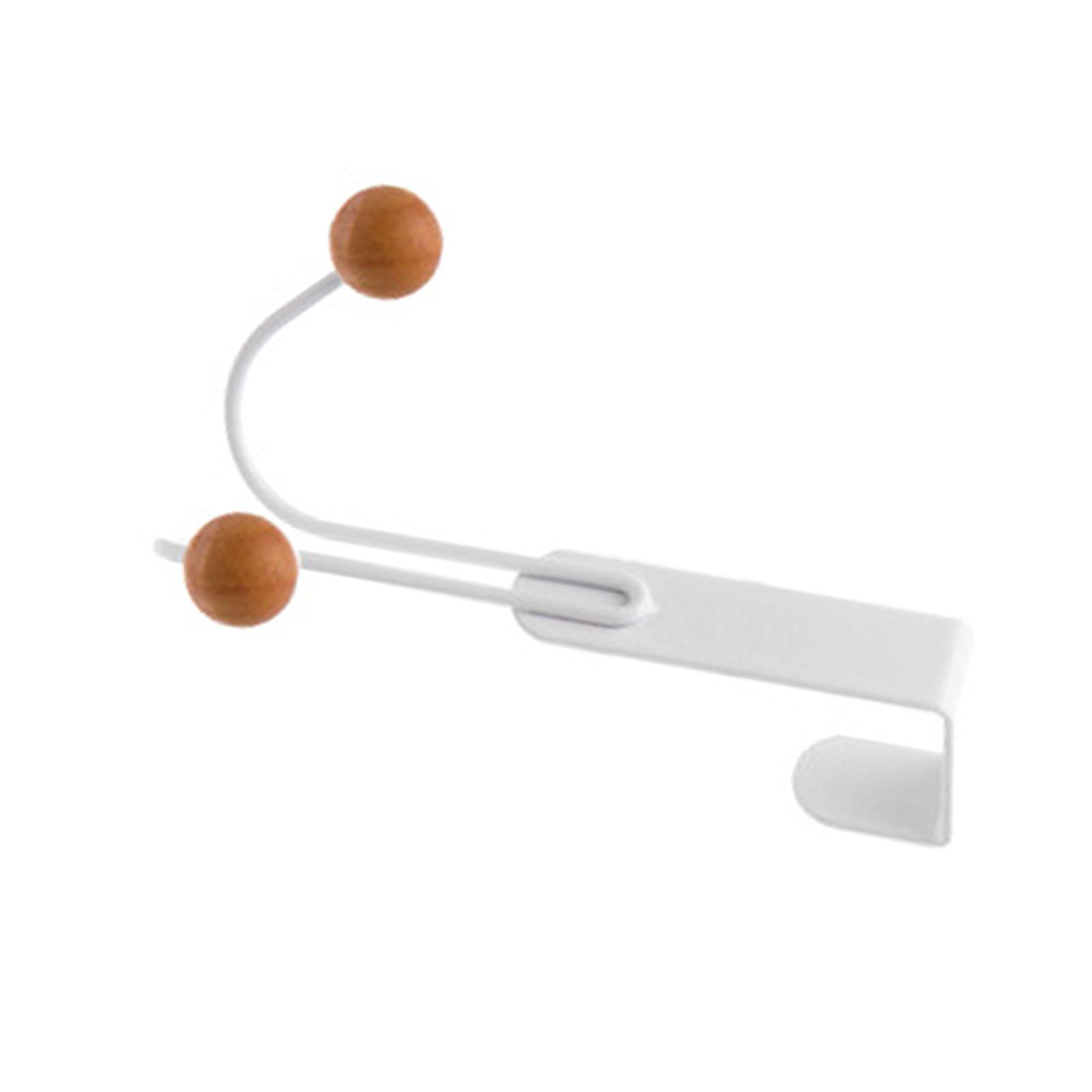 

Back Door Hooks Chinese Cherry Iron Punch Free Horizontal White Door Towel Hanger Rack for Home Hats Storage Type 2