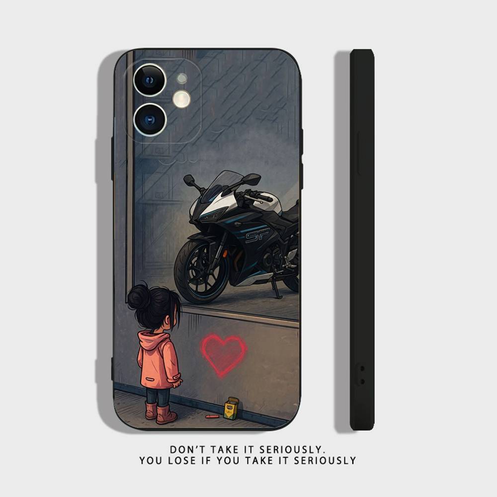 

Motorcycle Rider Phone Case For iPhone 17 16,15,14,13,12,11,Pro,XS,Max,XR,Plus,Mini Soft Silicone Black Shockproof iPhone15pro