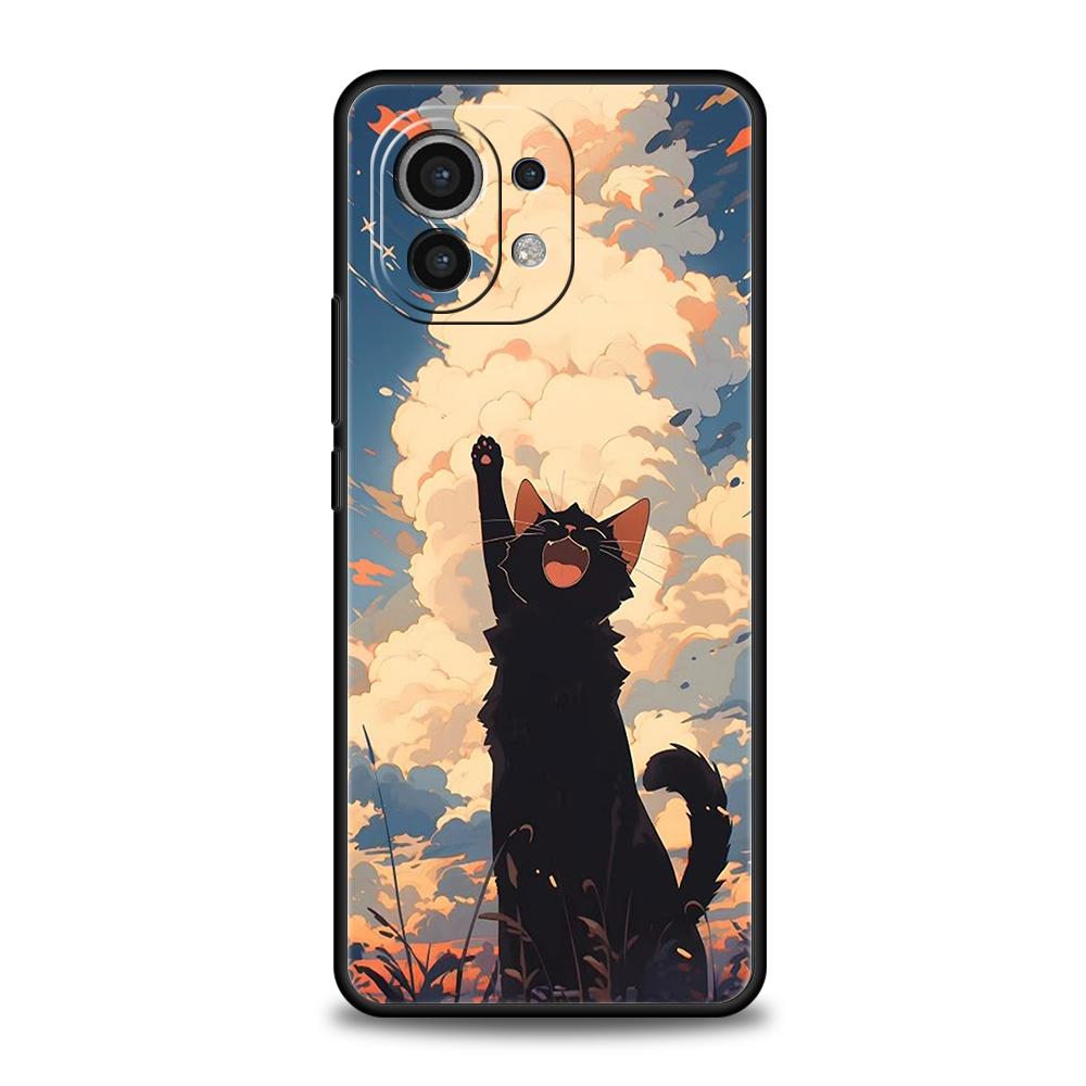Custodia per Telefono Gatto Van Gogh Cielo Stellato Per Xiaomi 15 14 13 12 Lite 14T 13T 12T Pro Poco X7 X6 X5 X4 X3 NFC F7 Ultra F6 Pro Cover