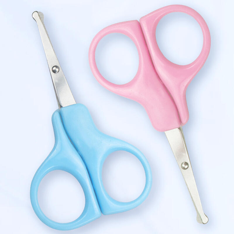 Round Nose Hair, Nose Hair, Eyebrow Trimming, and Hair Removal Scissors DD-11850 Blue
