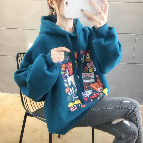 Korean Style Women's Spring/Autumn Loose Thin Sweatshirts - Fashionable, Versatile, Trendy European Design Tops/Jackets