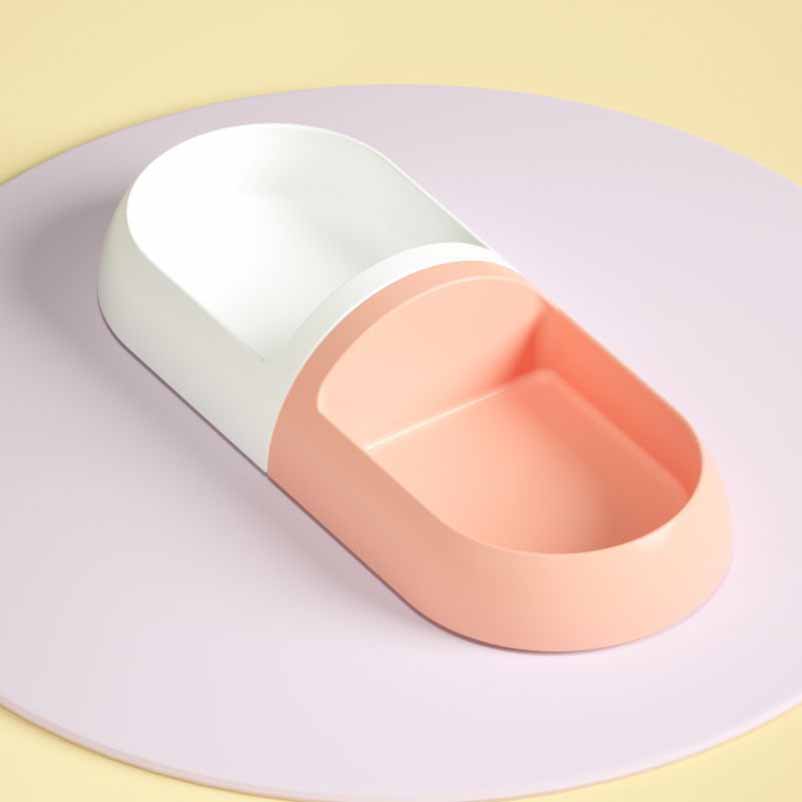 

Новая пластиковая миска для кошек, комбинированная капсула, двойная миска овального цвета, овальная миска для кормления кошек и собак, товары для домашних животных