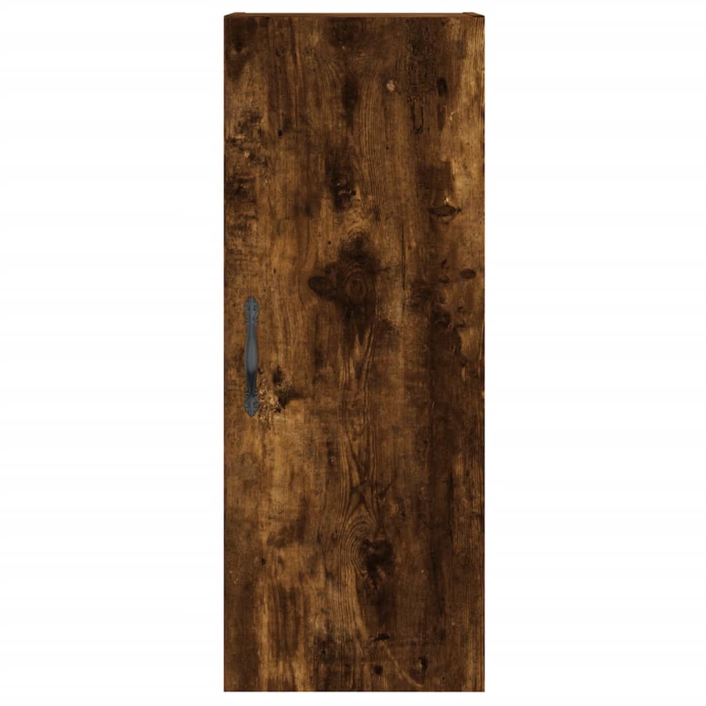 Highboard in Smoked Oak Finish 34.5 x 34 x 180 cm Engineered Wood
