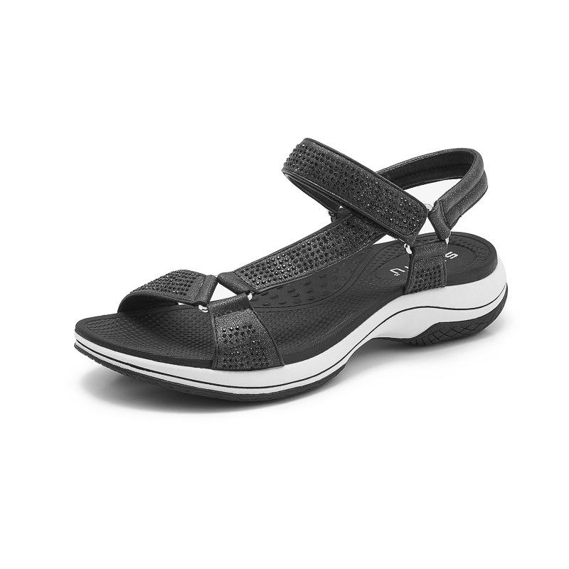 Flying Rhinestones Breathable Comfortable Casual And Versatile Sports Women's Sandals Fashionable Mother's Shoes Summer Simple