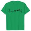 Herrenbekleidung Neuheit Mountain Heartbeat Pulse Line T-Shirt Klettern Wandern Grafik Tees Kurzarm Vatertag T-Shirt Männer
