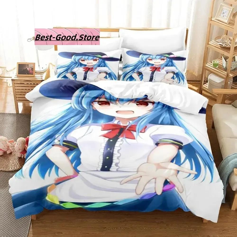 Touhou Project Bedding Set Single Twin Full Queen King Size Bed Set Aldult Kid Bedroom Duvetcover Sets 3D Print  Kawaii
