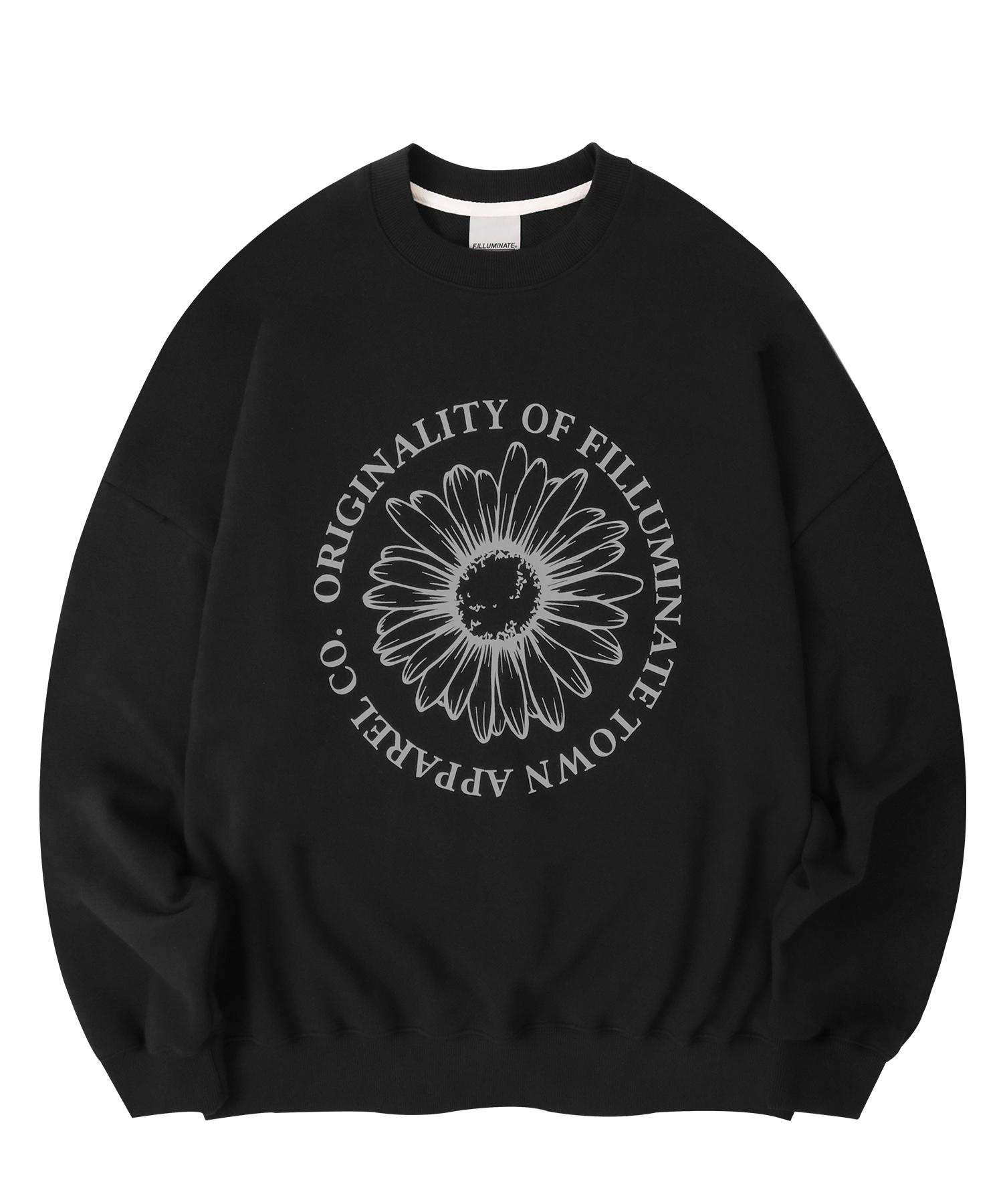 Свитшот Oversized Bloom - Черный Black/(Fleece-Lined) L