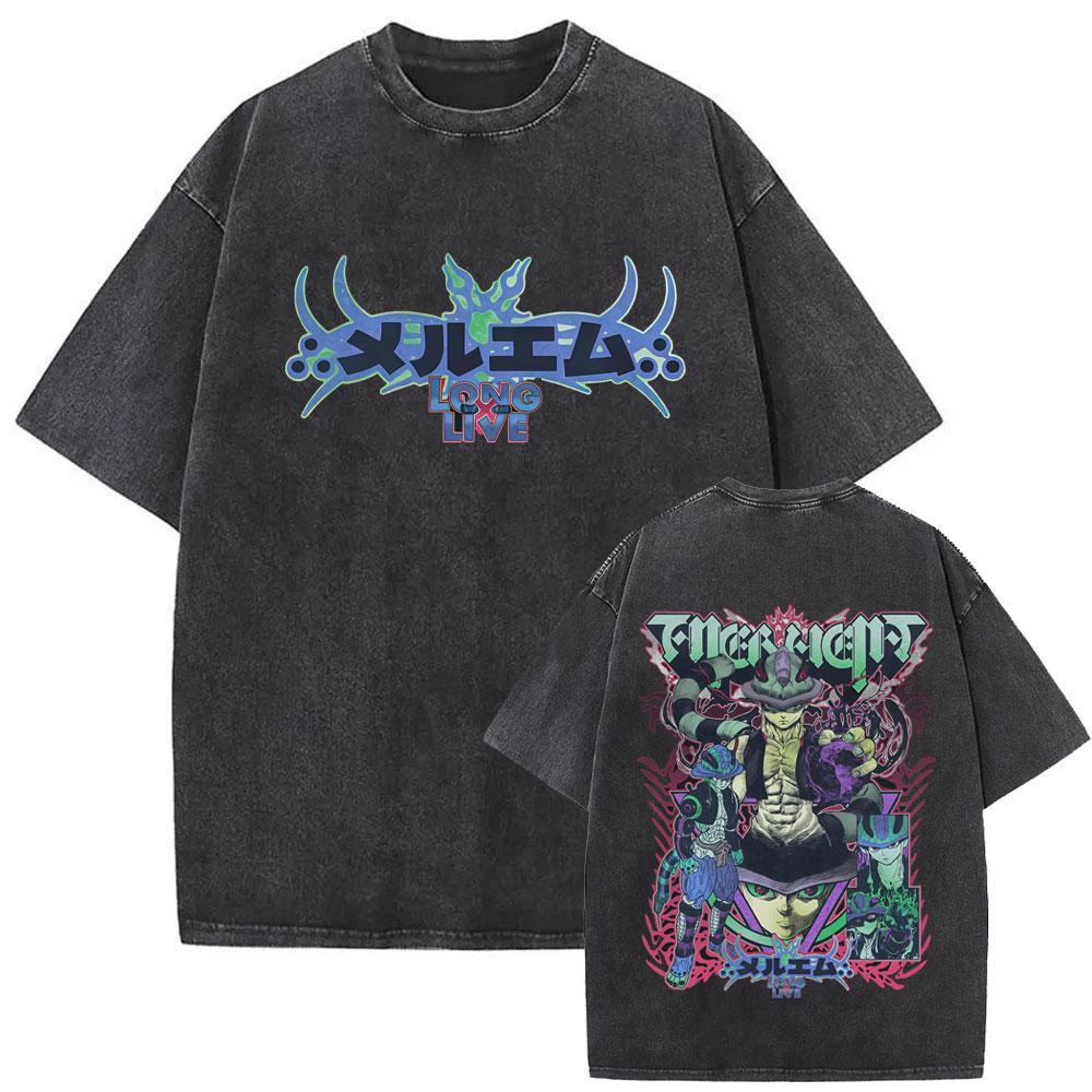 

Washed Vintage Anime Hunter X Hunter Graphic Tshirt Cartoon Killua Zoldyck T Shirt Men Women Cotton Casual Oversized Tshirts S