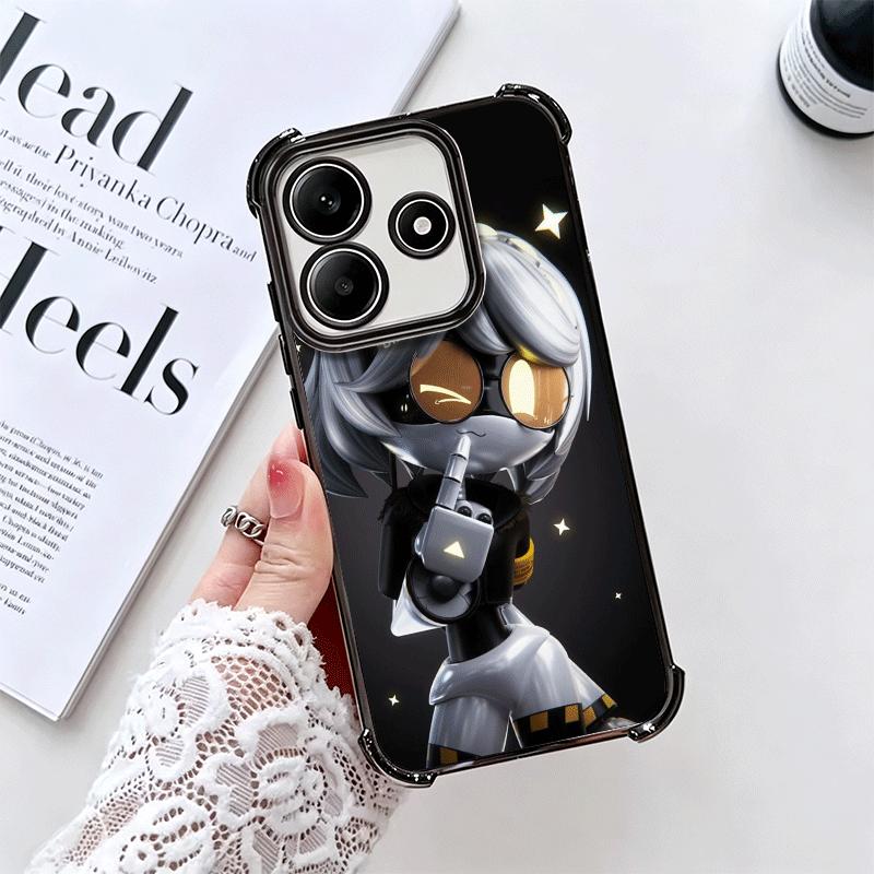 M-Murder D-Drones Game Plating Phone Case For Xiaomi Redmi Note 14 15 Pro Plus 13 12 11 11S 11T 10 9S 9 5G Anti-Fall Airabag Cov