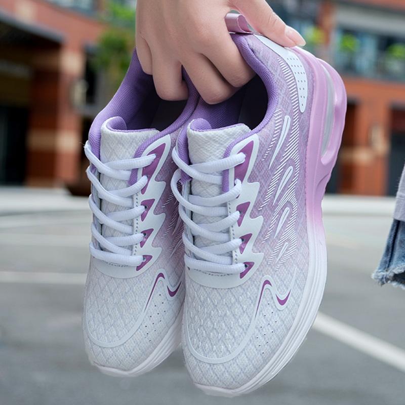 Women’s Running Sneakers Casual Socks Shoes Purple Lightweight Air Cushion Walking Shoes Over Sized