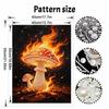 Handmade Pearl Painting Kit Fiery Mushroom DIY Frameless 3D Bead Art Canvas Creative Leisure Home Decoration Gift