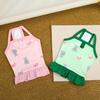 Dog Slip Dress Spring Summer Bunny Print Ruffle Hem Pet Sleeveless Dress Breathable Pet Costume Outfit Apparel for Small Dogs Cats