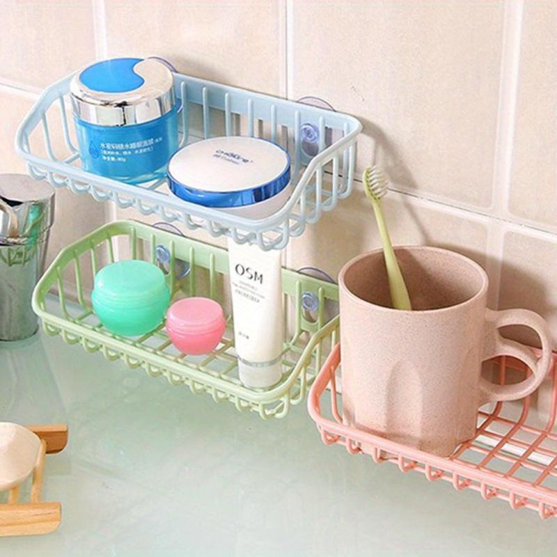 2pcs Simple Sink Drain Basket Kitchen Storage Rack with Suction Cup Bathroom Shelf Home Decoration Organizer Kitchen Gadgets